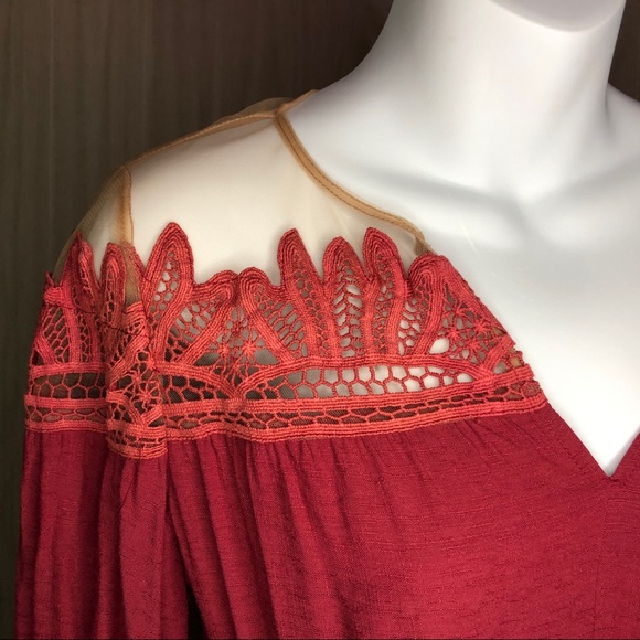 tea & cup Lace Tulle Sheer Romper - Picture 4 of 5